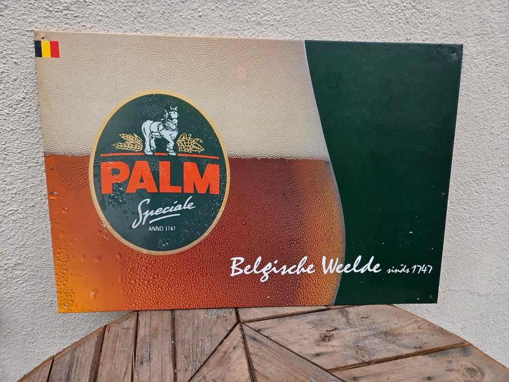 Kartonnen reclamebord Palm bier, Ophalen of Verzenden, Gebruikt, Reclamebord