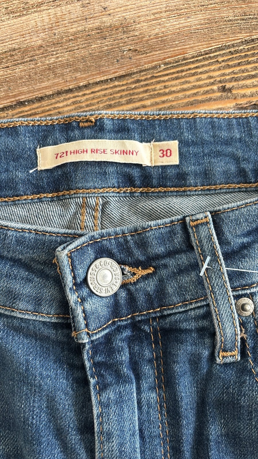 Levi's 721 High Rise Skinny Jeans W30 L30, Ophalen of Verzenden, Zo goed als nieuw, Blauw, W30 - W32 (confectie 38/40)