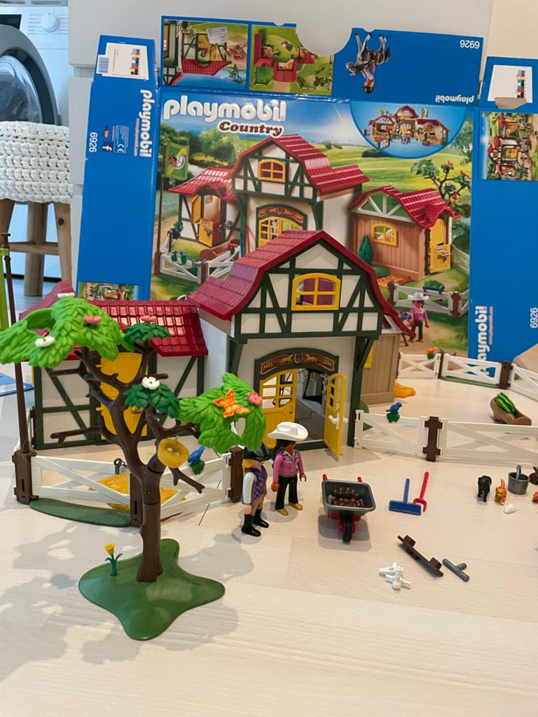 Playmobil Paardenstal met paarden en accessoires, Ophalen, Zo goed als nieuw, Complete set