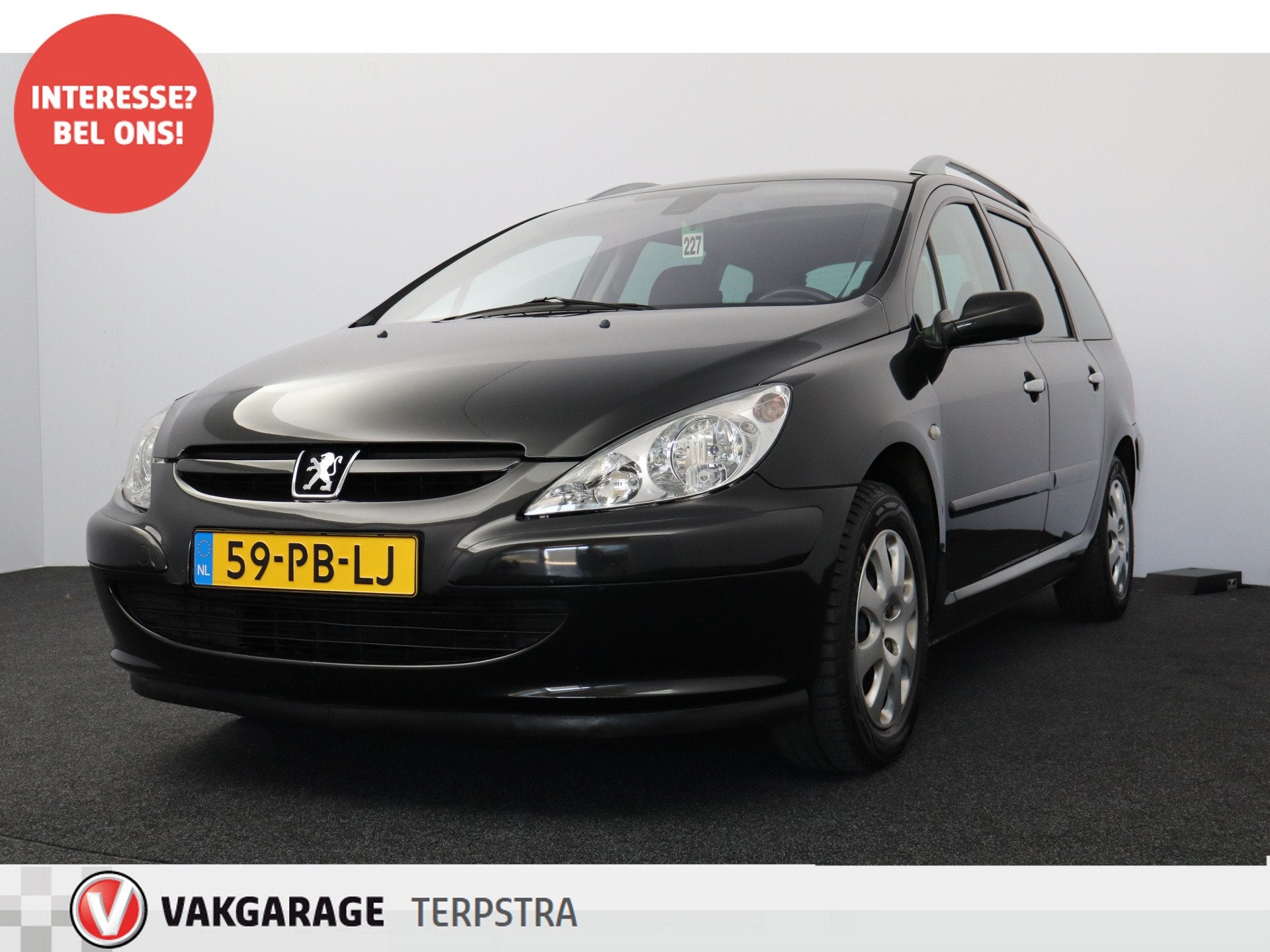 Peugeot 307 SW 1.6 16V Pack /D-Riem Verv. 134.000KM! /Pano-D, Stof, Gebruikt, 4 cilinders, Zwart