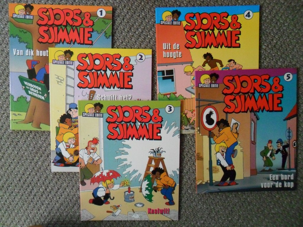 Sjors en Sjimmie (Speciale editie: 5 delen 2002), Boeken, Meerdere stripboeken, Ophalen of Verzenden, Zo goed als nieuw