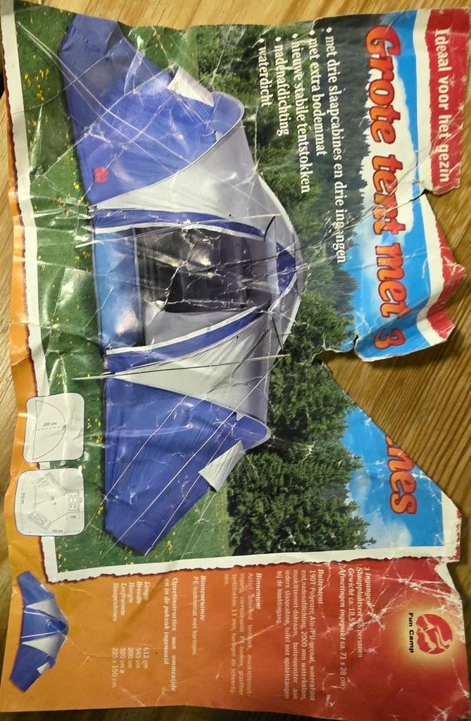 Tent met drie cabines, Ophalen, Gebruikt, Tot en met 6