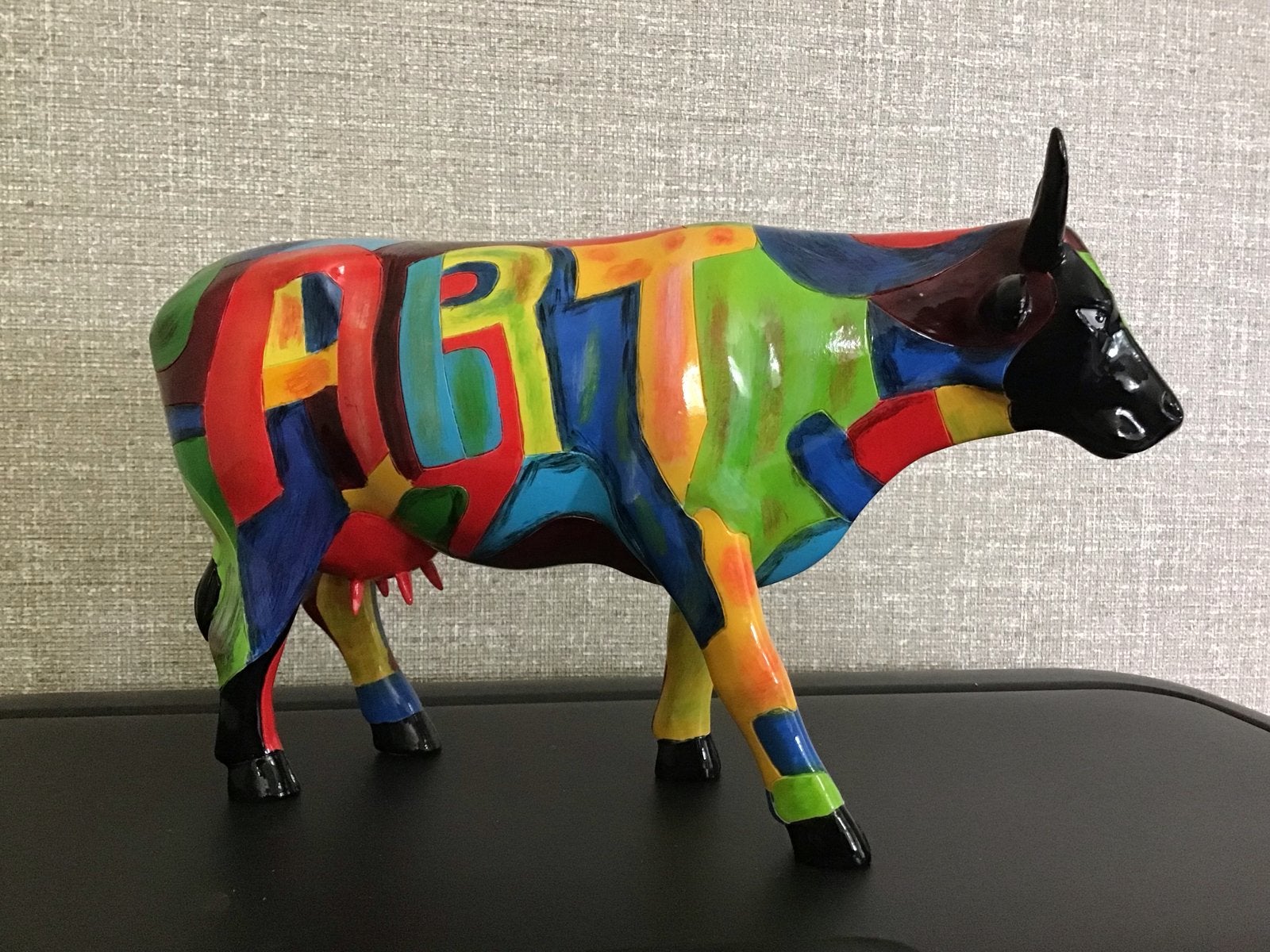 CowParade 'Art of America' decoratieve koe Large, Antiek en Kunst, Kunst | Beelden en Houtsnijwerken, Kunststof, Ophalen of Verzenden