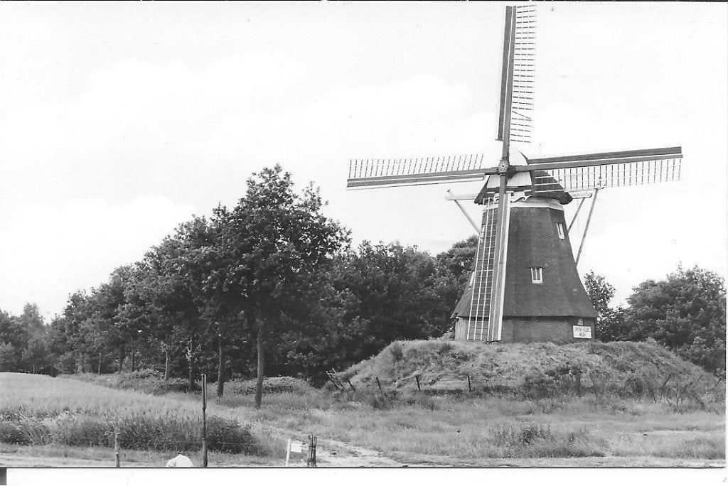 Ansichtkaart Korenmolen "Jantina-Hellingmolen" Aalden 1975, Ophalen of Verzenden, 1960 tot 1980, Ongelopen, Drenthe