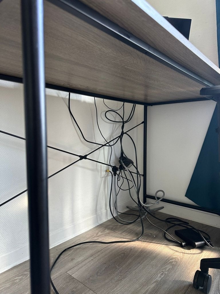 Office desk, 120 cm, Hout, Antiek, Bruin