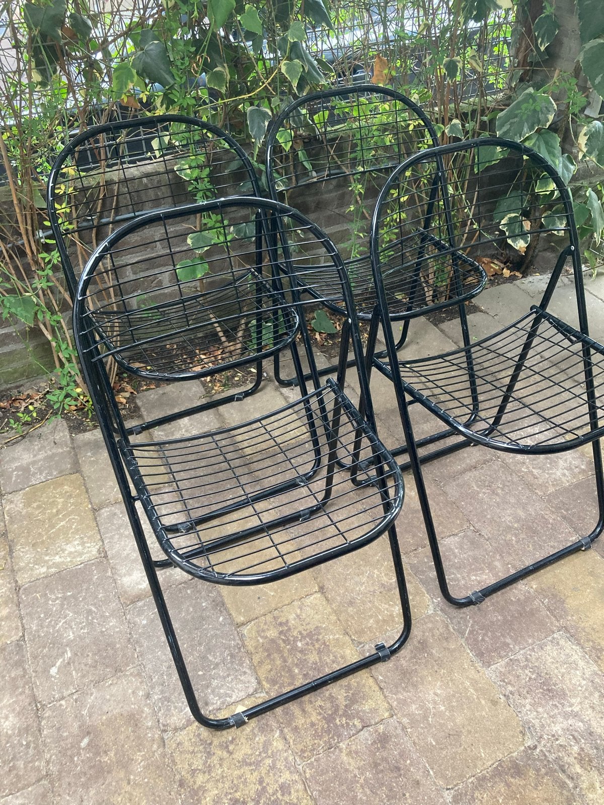 Åland IKEA vintage klapstoelen - Zwart metaal, Huis en Inrichting, Ophalen, Gebruikt, Zwart, Vintage
