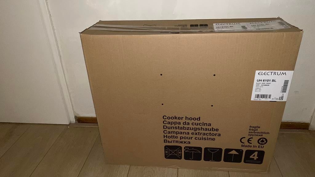 Electrum 6101 BL Afzuigkap (Nieuw in doos), Ophalen of Verzenden, Zo goed als nieuw, 200 tot 400 m³ per uur