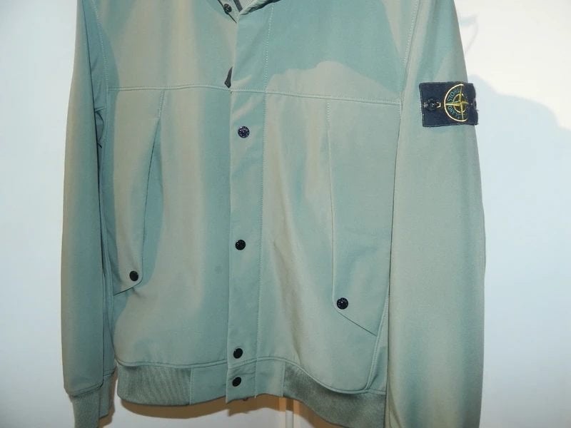 Stone Island soft shell jas vorige collectie kaki tint badge, Groen, Verzenden, Maat 48/50 (M), Stone Island