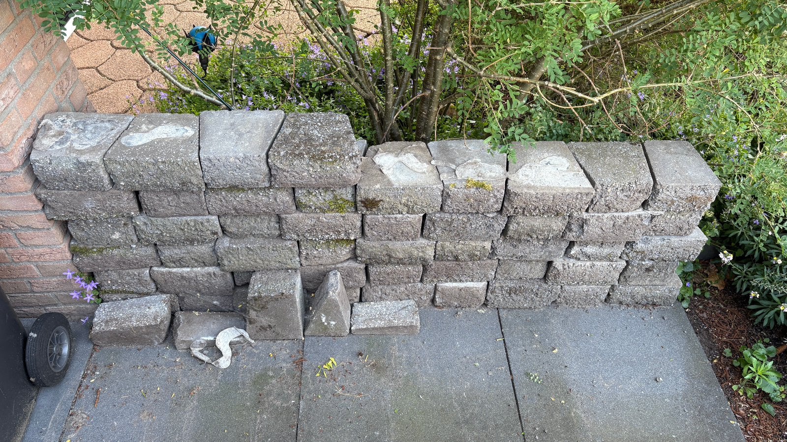 Stapelblokken border blokken zigzag 50st, Ophalen, Gebruikt, Blok, Beton