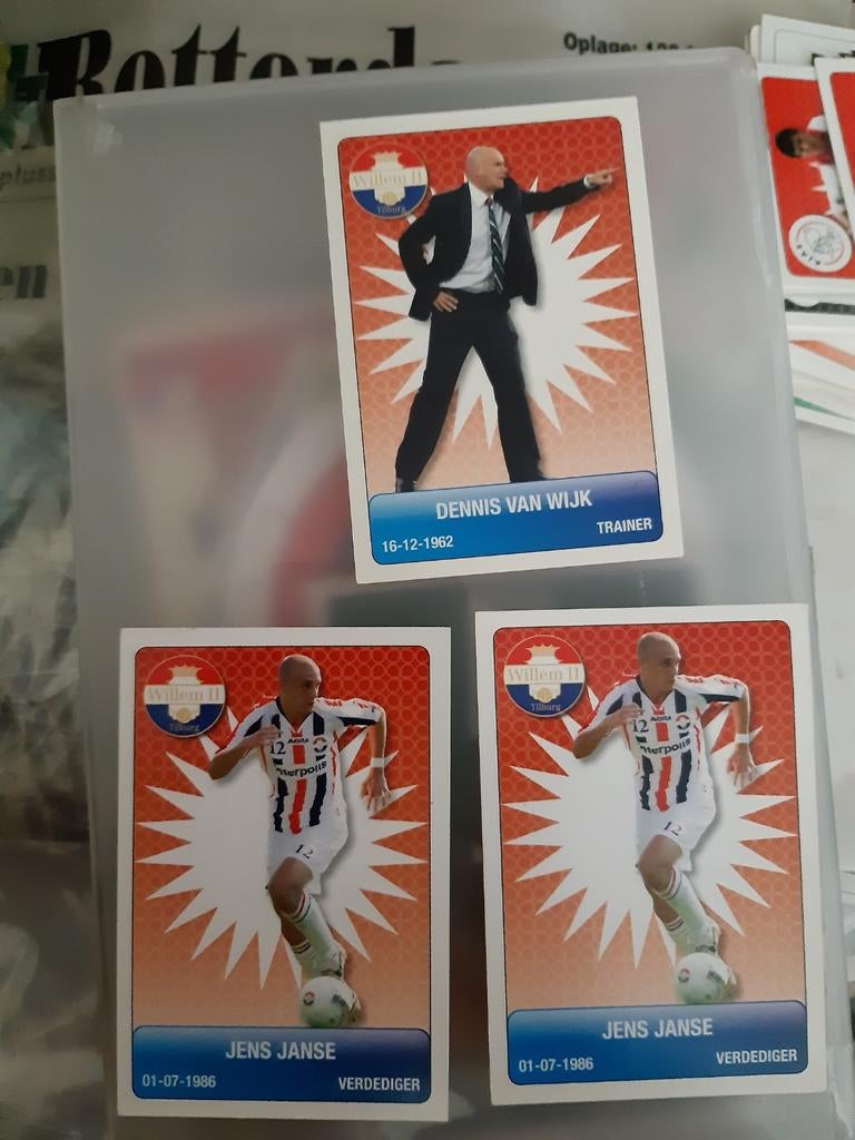 3 Spelerskaartjes Willem II, Ophalen of Verzenden, Nieuw, Willem II, Poster, Plaatje of Sticker