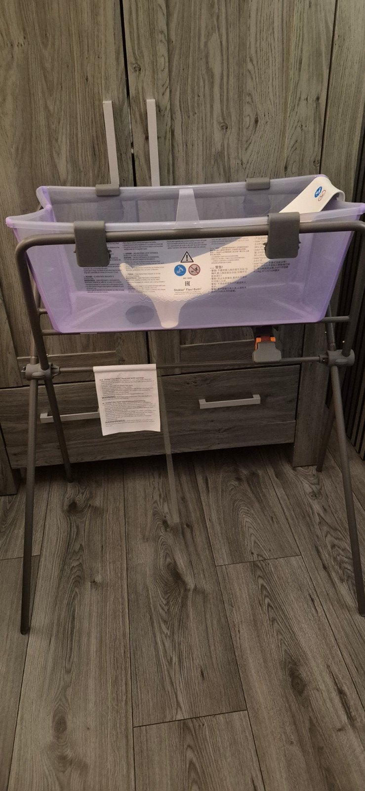 Stokke Flexi Bath met standaard en badzitje, Kinderen en Baby's, Ophalen of Verzenden, Zo goed als nieuw, Badje, Overige merken