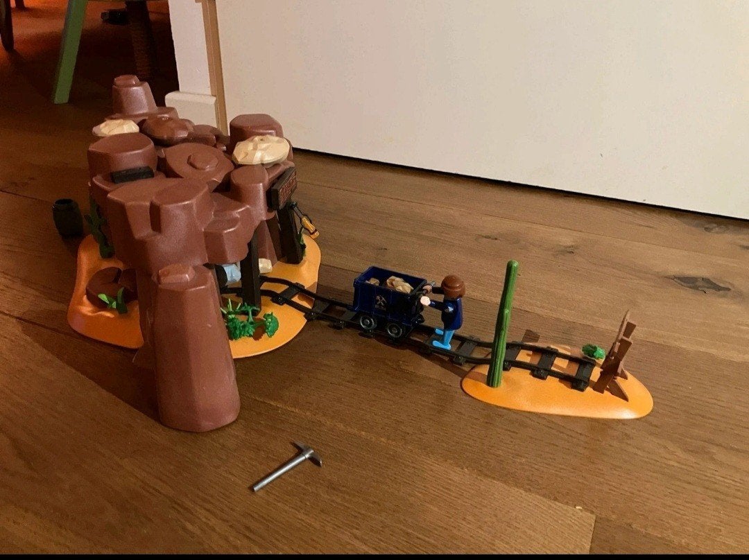 vintage playmobil western goudmijn 5246, Gebruikt, Complete set, Overige typen, Ophalen of Verzenden