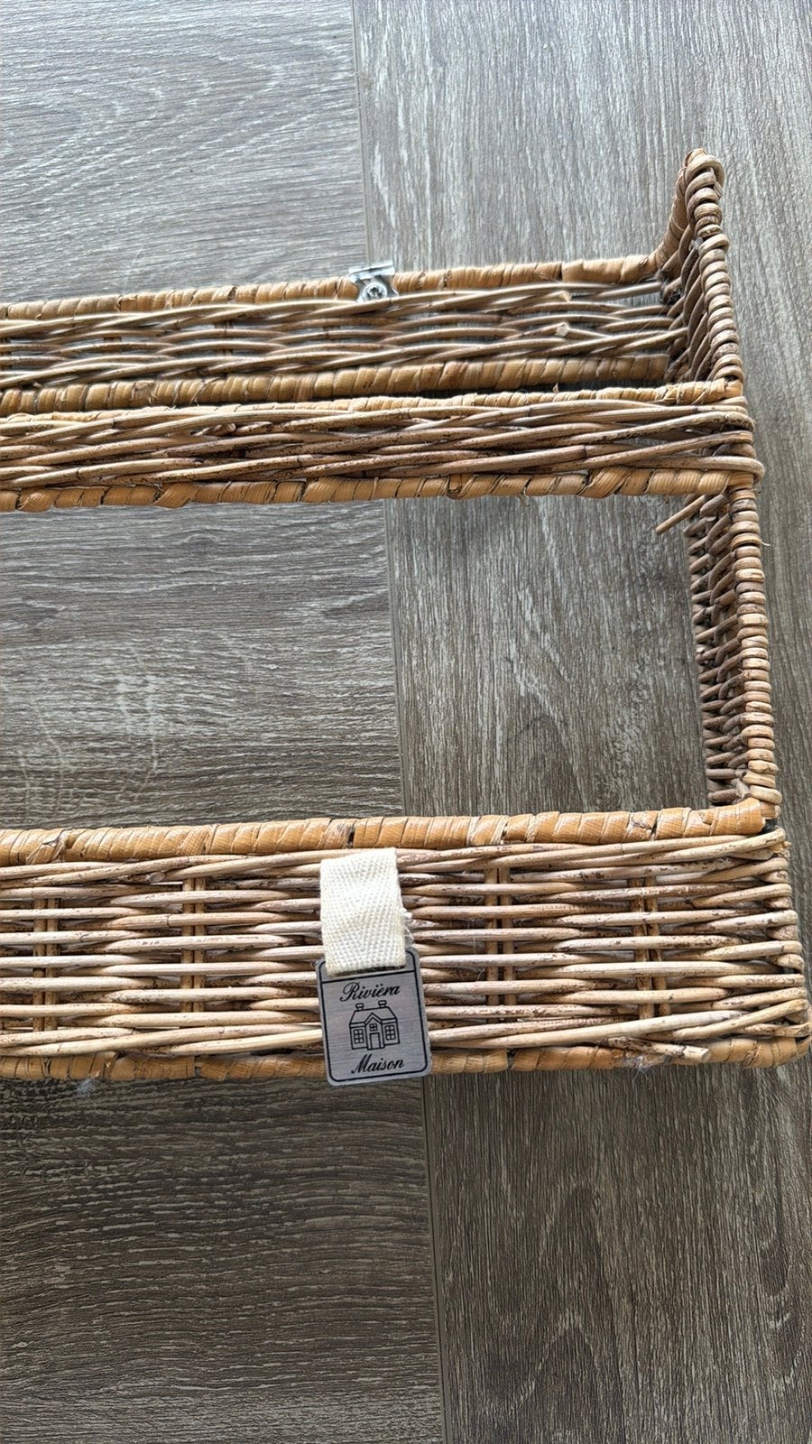 Riviera maison rattan magazines houder, Ophalen, Zo goed als nieuw