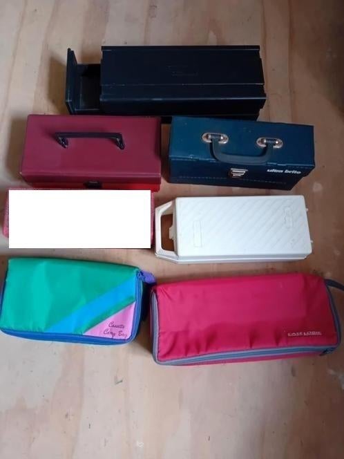 10 cassettebandjes bewaardozen bewaar koffertjes, Cd's en Dvd's, Cassettebandjes, Gebruikt, Overige genres, Ophalen of Verzenden