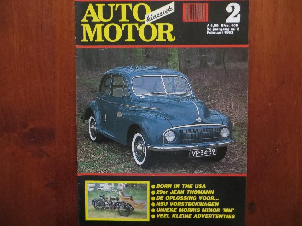 Auto Motor Klassiek 2 1993 Morris Minor MM, NSU, Ophalen of Verzenden, Nieuw, Overige merken