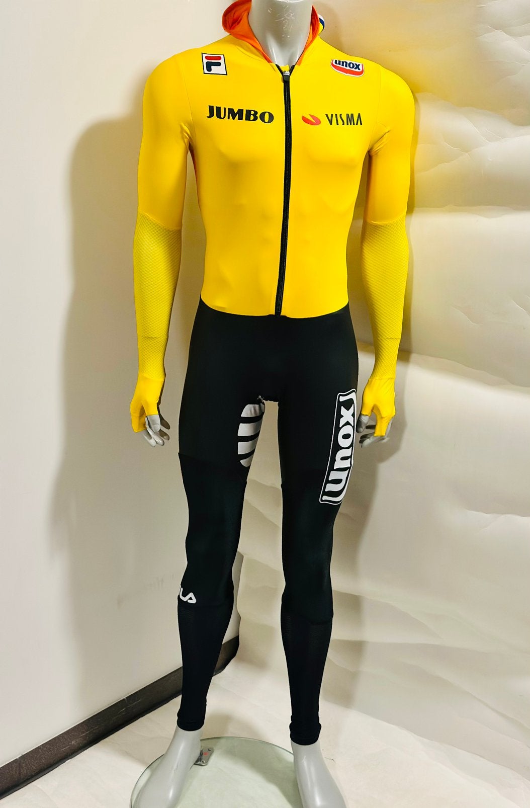 Schaatspak snelpak speedsuit maat L Fila langebaan rubber, Ophalen of Verzenden, Zo goed als nieuw