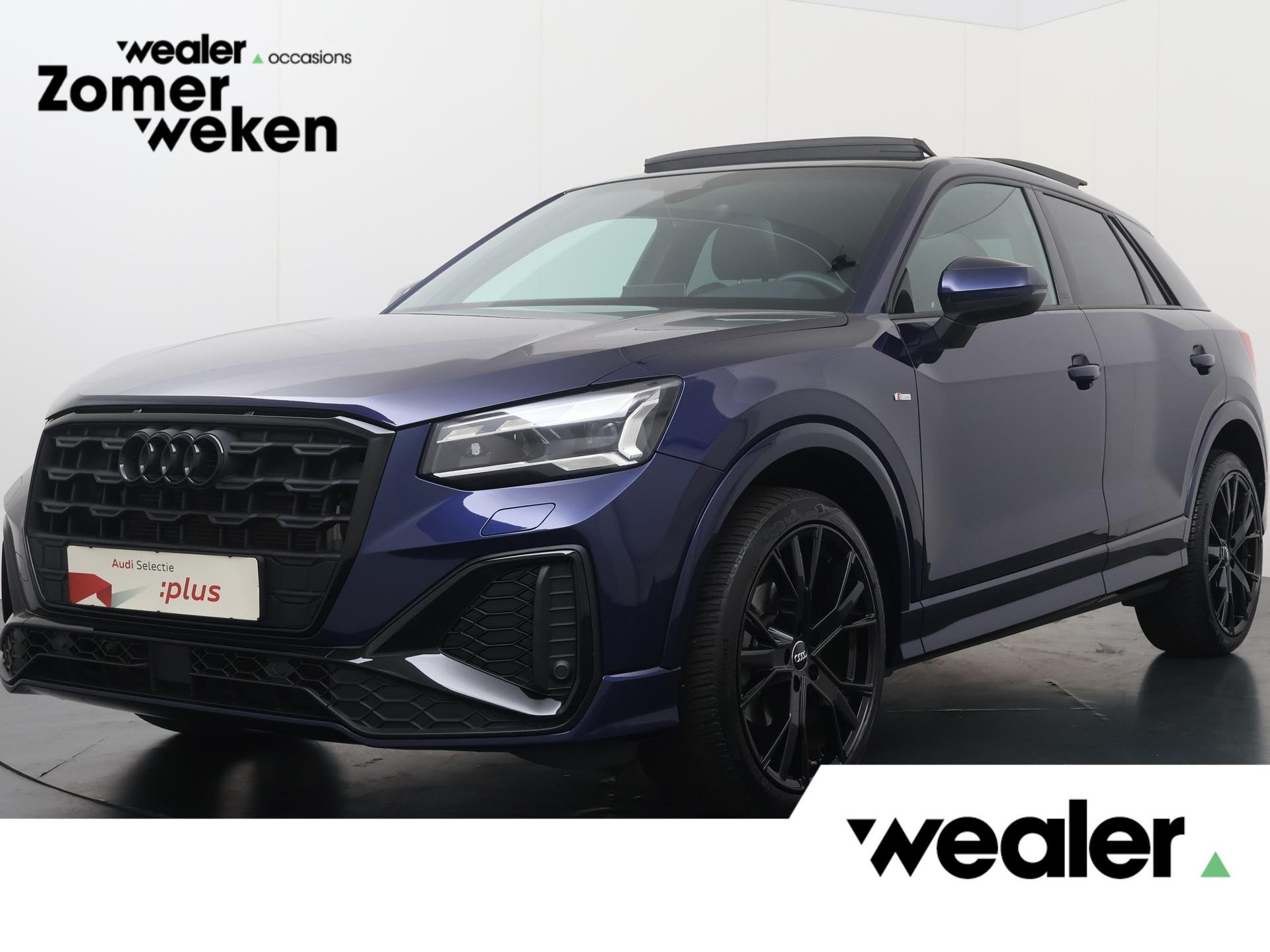 Audi Q2 35 TFSI S Edition | 150 PK | Automaat | Trekhaak |, Auto's, 12 maanden, 4 cilinders, Blauw, Leder en Stof