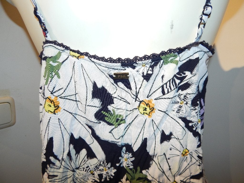 Pom Amsterdam top madeliefjes print dunnen bandjes 40, Kleding | Dames, Maat 38/40 (M), Zo goed als nieuw, Zonder mouw, Pom Amsterdam