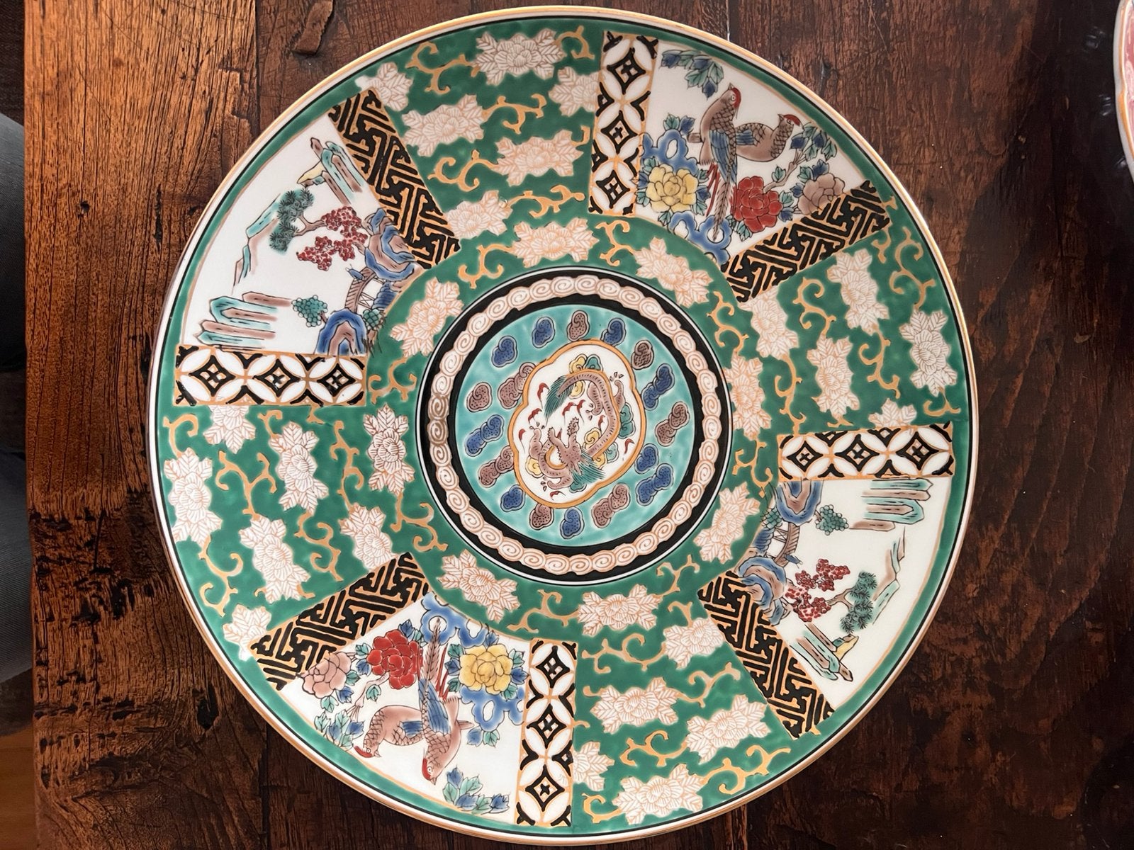 Gold Imari Wandbord Sierbord 34.5 cm, Ophalen of Verzenden