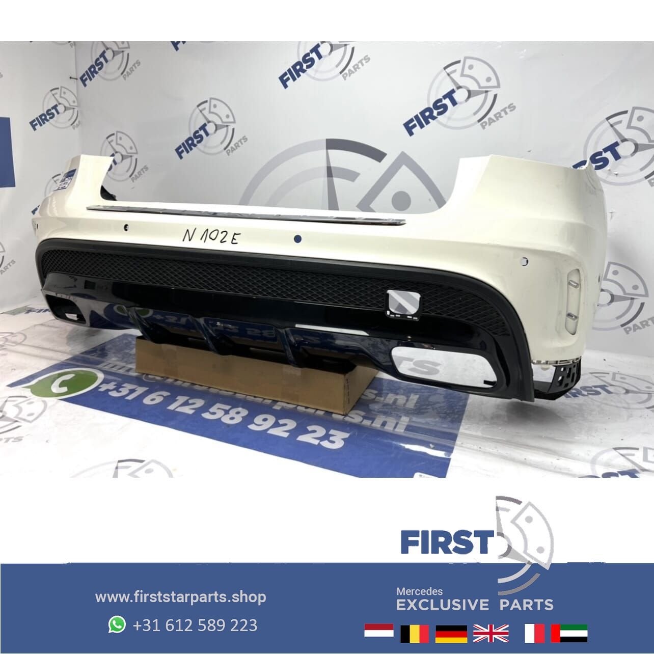W156 GLA 45 AMG ACHTERBUMPER WIT Mercedes 2013-2018 GLA45 BU, Auto-onderdelen, Gebruikt, -, Ophalen of Verzenden, Achter