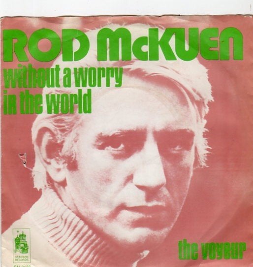 Rod McKuen : Without a worry in the world (1971), Gebruikt, Fotohoes, 7 inch, Ophalen of Verzenden