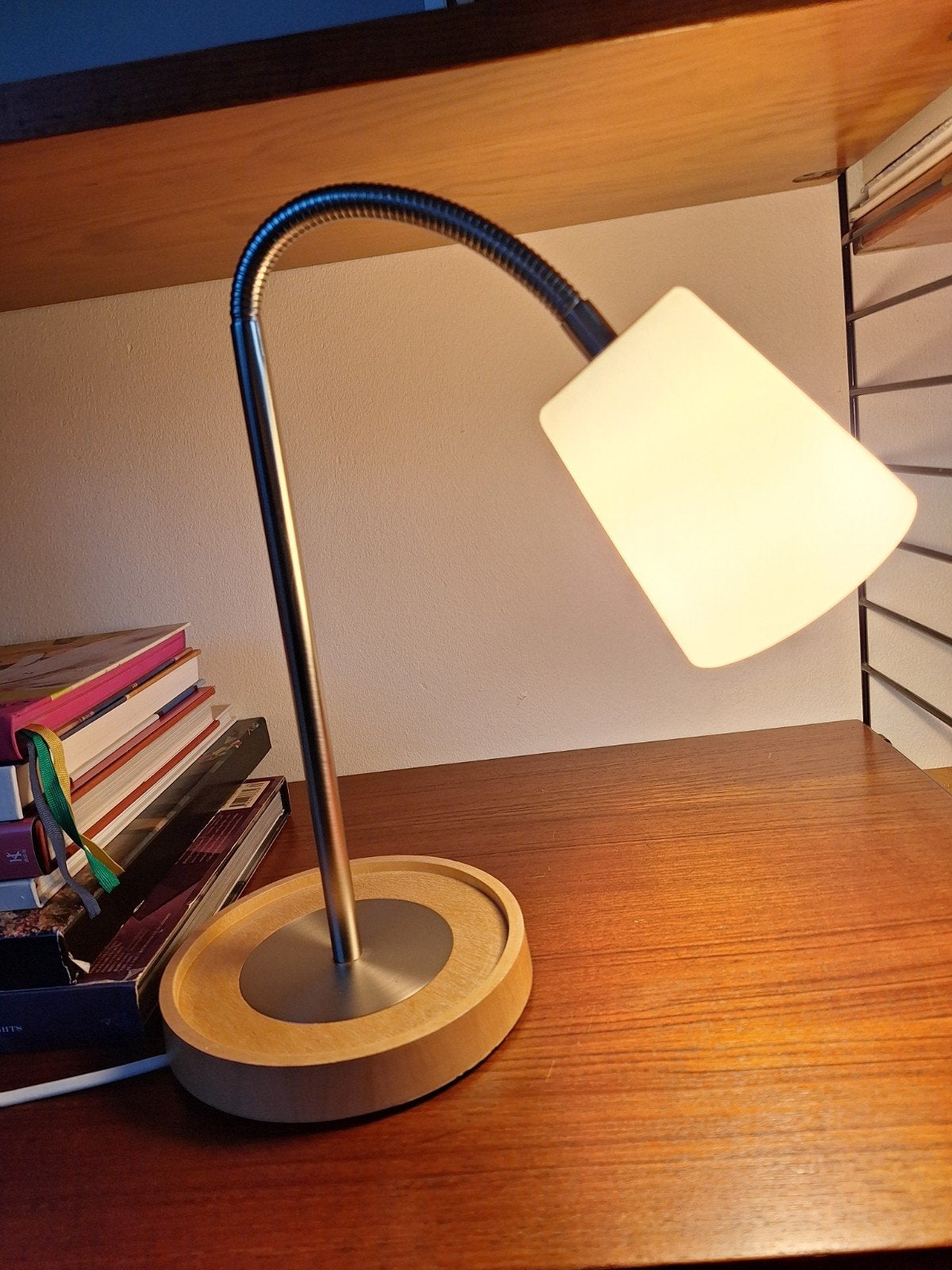 ikea jaren 90 Wiebke Braasch tafellamp, Met schakelaar, Vintage, Wit, Ophalen of Verzenden