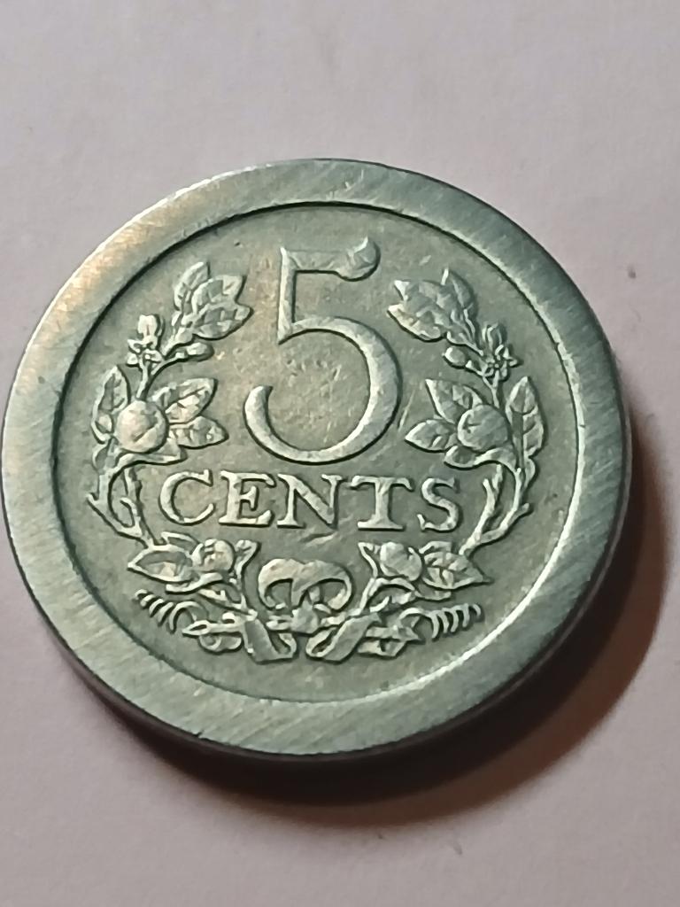 Stuiver 1908, Postzegels en Munten, Munten | Nederland, Ophalen of Verzenden, Koningin Wilhelmina, 5 cent, Losse munt