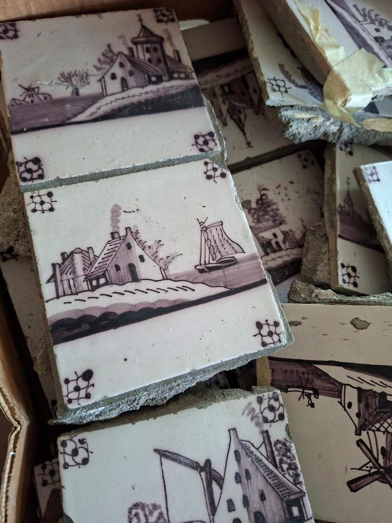 Schouw tegeltjes, Ophalen