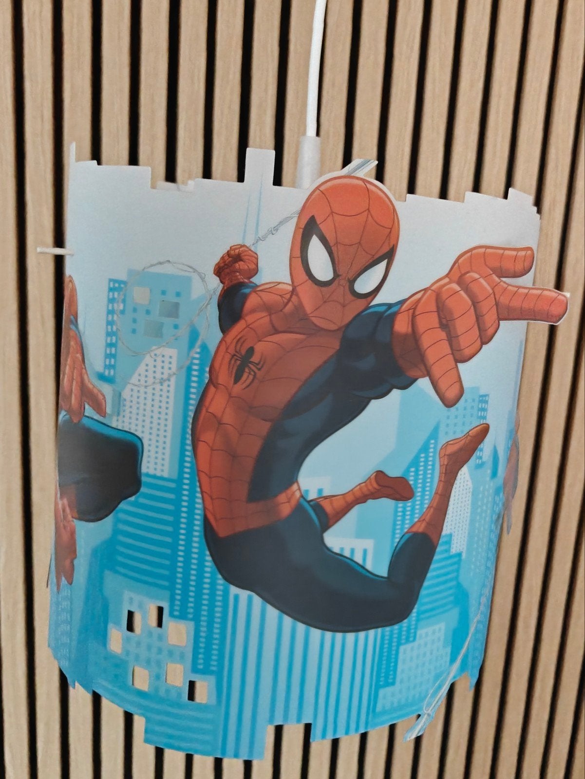 Spiderman kinderlamp - Plafondlamp voor kinderkamer, Ophalen, Gebruikt, Minder dan 25 cm, Minder dan 100 cm