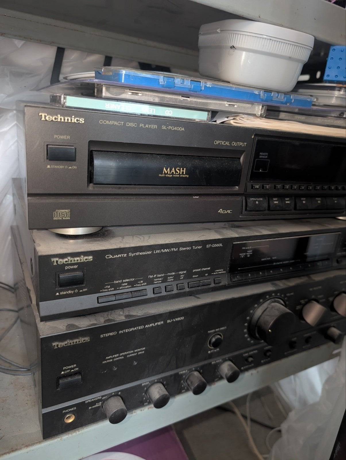Technics SU-VX600 amplifier, ST-G560L tuner, SL-PG400A CD-sp, Overige merken, Zo goed als nieuw, Tuner of Radio, Losse componenten