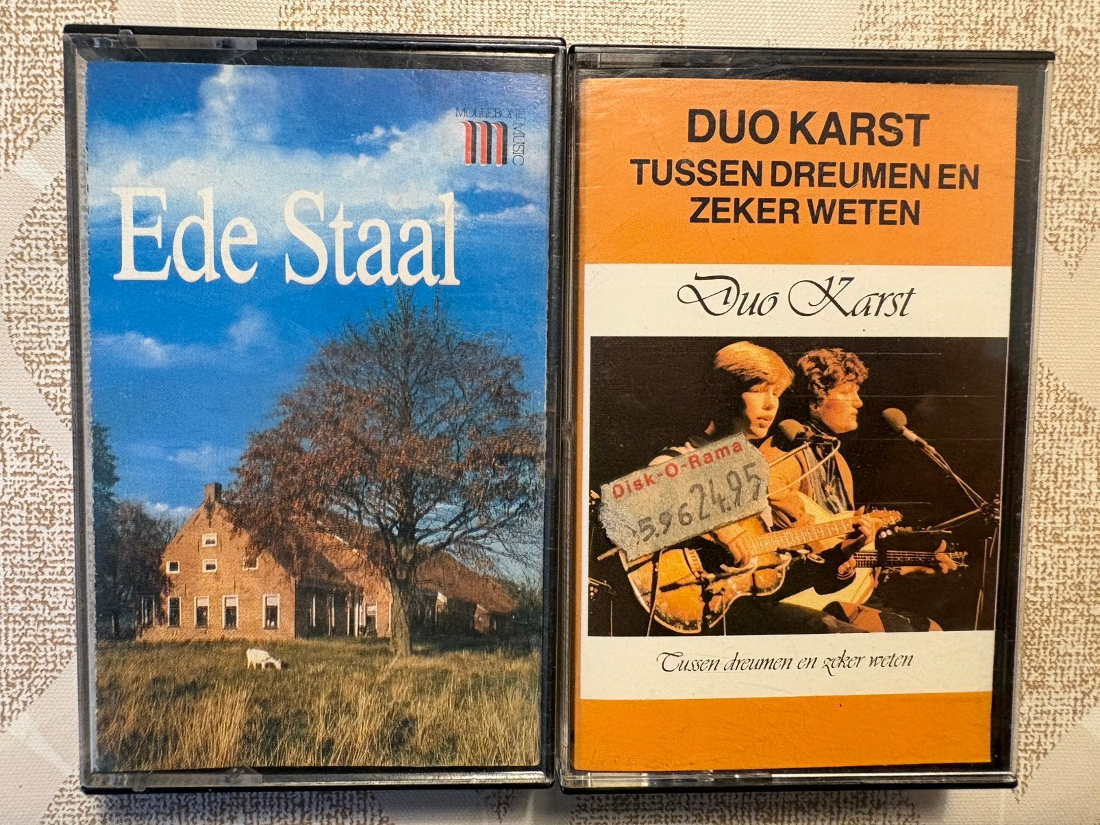 2 cassettebandjes (Ede Staal)(Duo Karst), Cd's en Dvd's, Cassettebandjes, 2 t/m 25 bandjes, Ophalen of Verzenden, Zo goed als nieuw