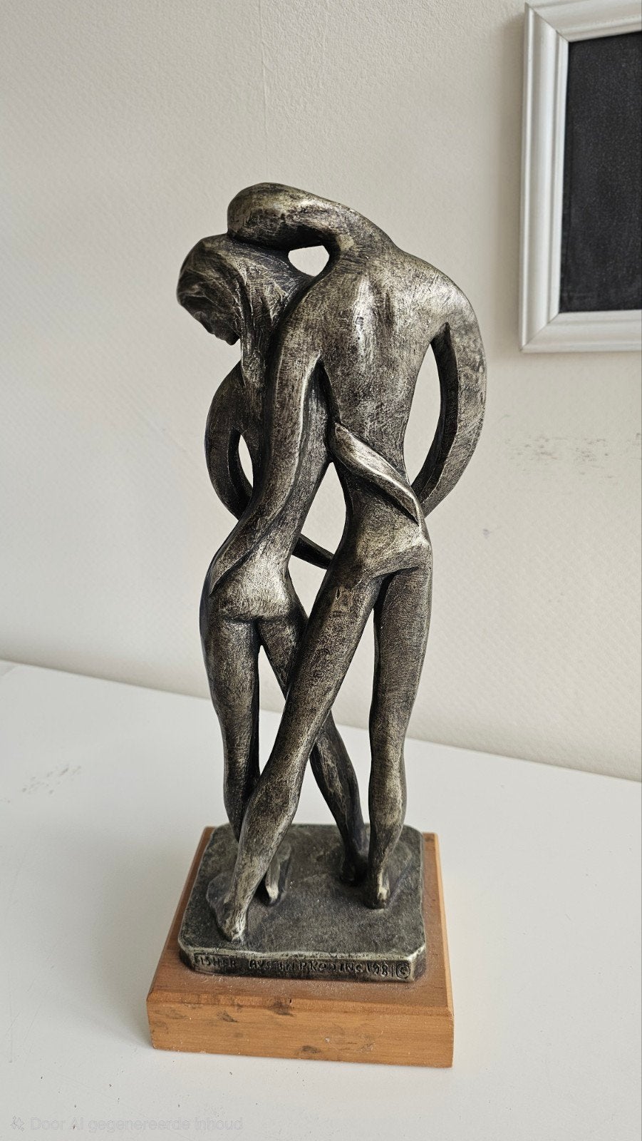Austin sculptuur 'Liefde' met echtheidscertificaat, Antiek en Kunst, Zilver, Groep mensen, Ophalen of Verzenden, 20 - 50 cm