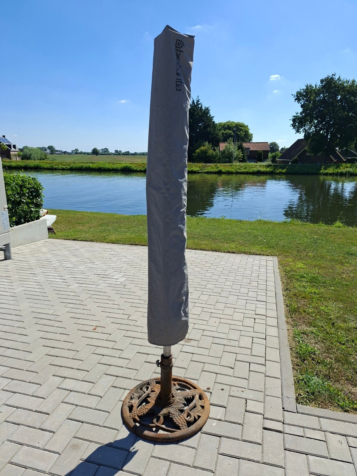 Brabantia 50T Droogmolen met hoes en parasolvoet, Ophalen, Gebruikt, Droogmolen