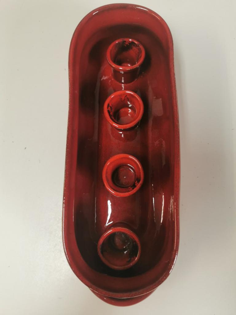 Kaarsen standaard rood, Ophalen of Verzenden, Rood, Overige materialen, Minder dan 25 cm