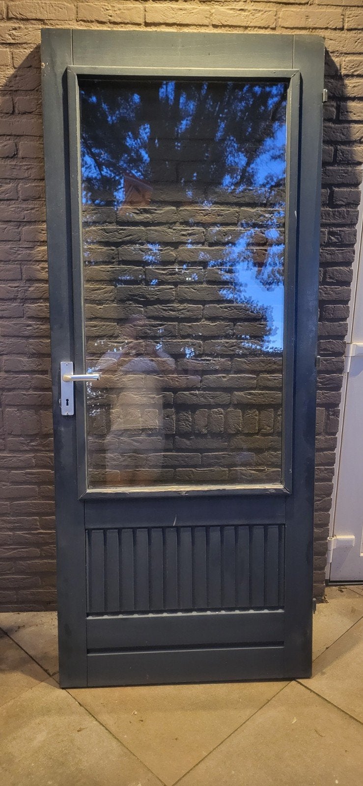 Hardhouten buitendeur, Ophalen, Gebruikt, 80 tot 100 cm, Buitendeur