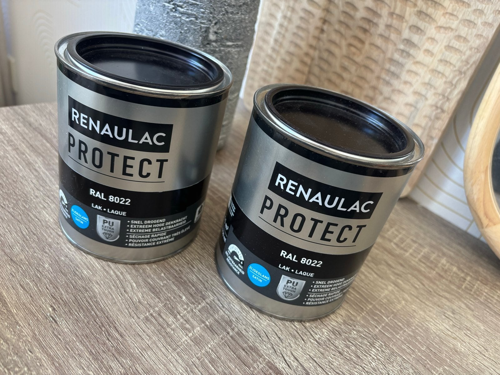 Renaulac Protect Lak RAL 8022 - 2 blikken, Ophalen, Bruin, Nieuw, Lak
