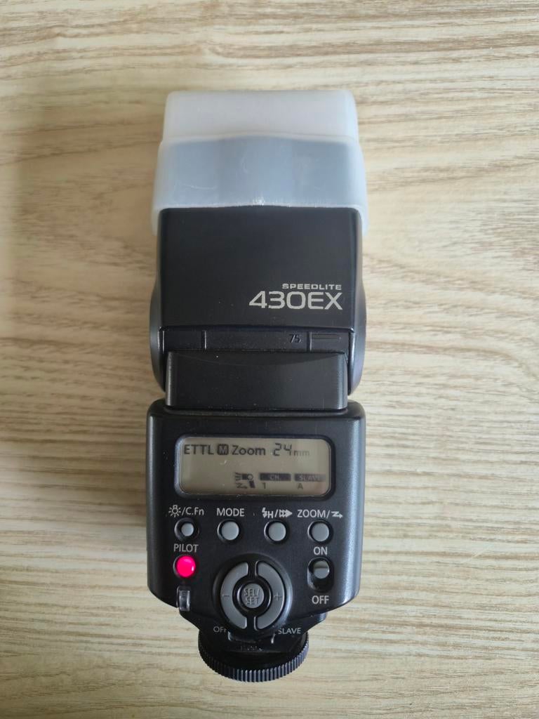 Canon Speedlite 430 EX flitser met softbox, Audio, Tv en Foto, Fotografie | Flitsers, Ophalen of Verzenden, Gebruikt, Canon, Kantelbaar