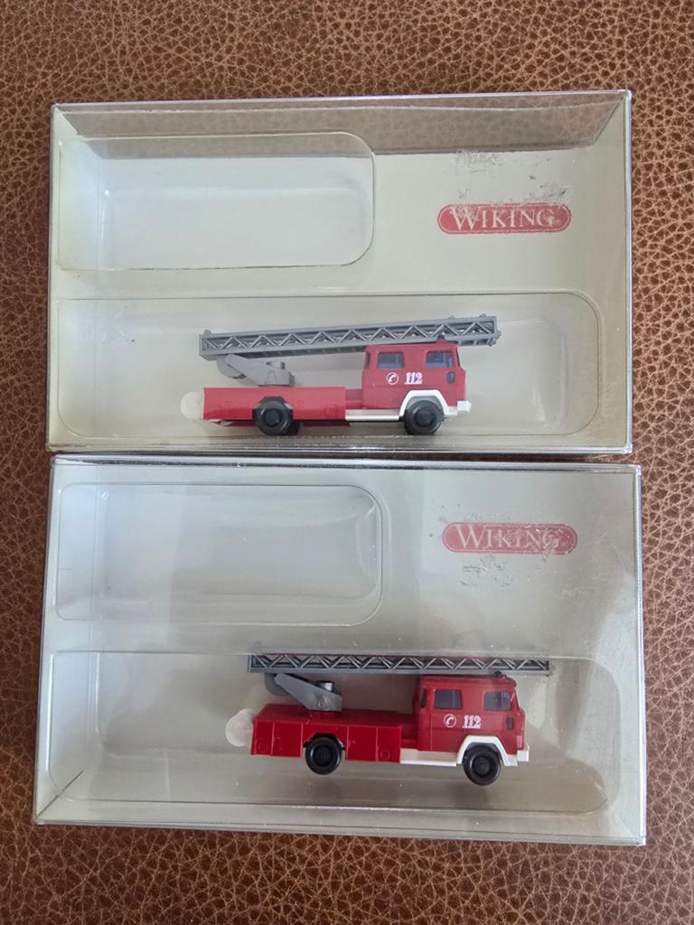 2x Wiking brandweerautos voor spoor N, Ophalen of Verzenden, Gelijkstroom of Wisselstroom, Overige typen, Overige merken