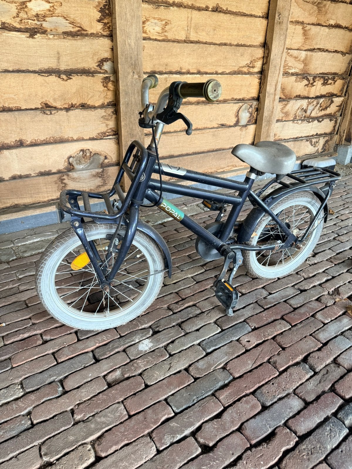 Popal kinderfiets 16 inch met terugtraprem, Ophalen, Gebruikt, Terugtraprem, Minder dan 16 inch