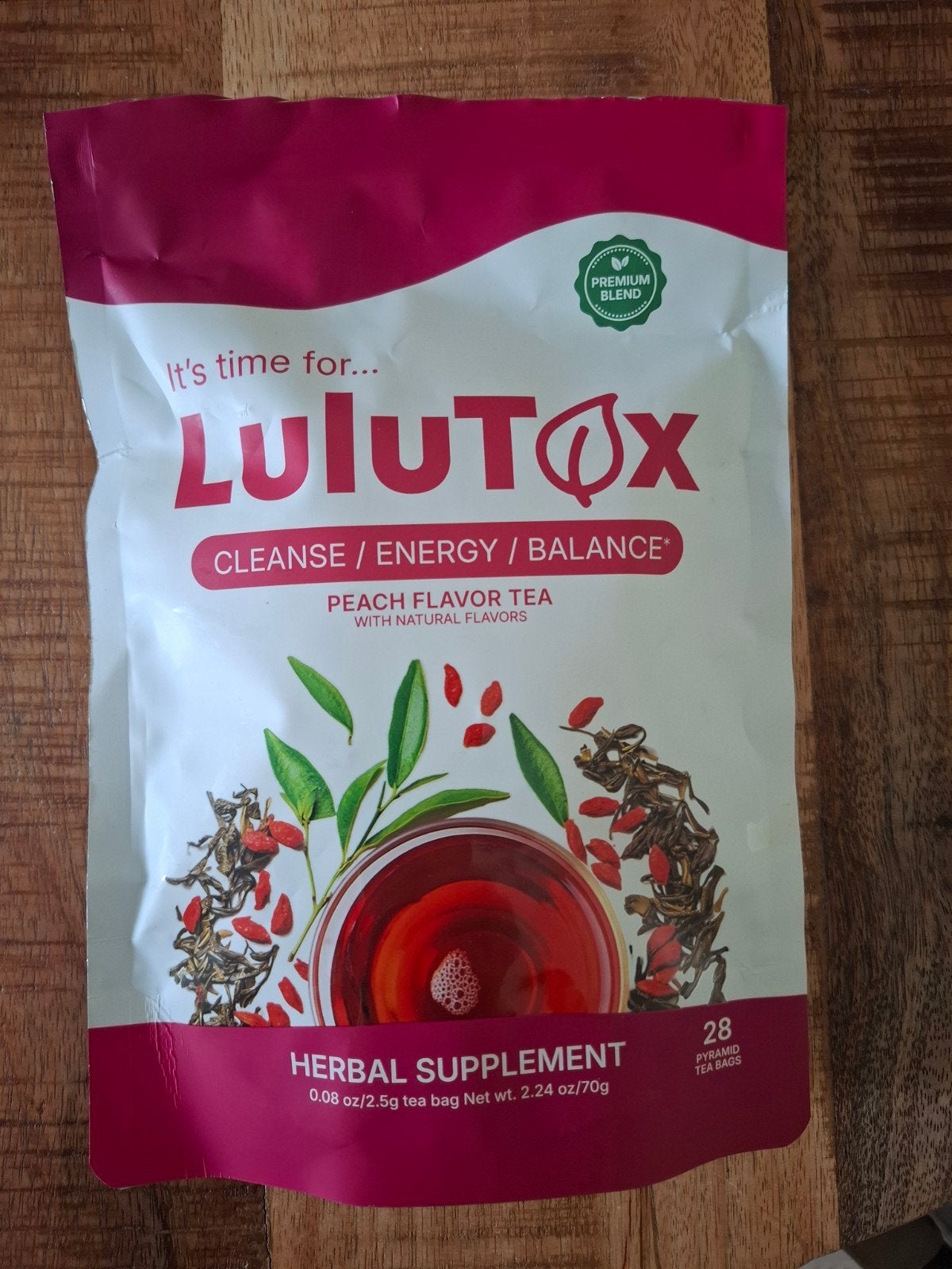 LULUTOX Thee - Perzik Smaak - 28 Zakjes, Ophalen of Verzenden