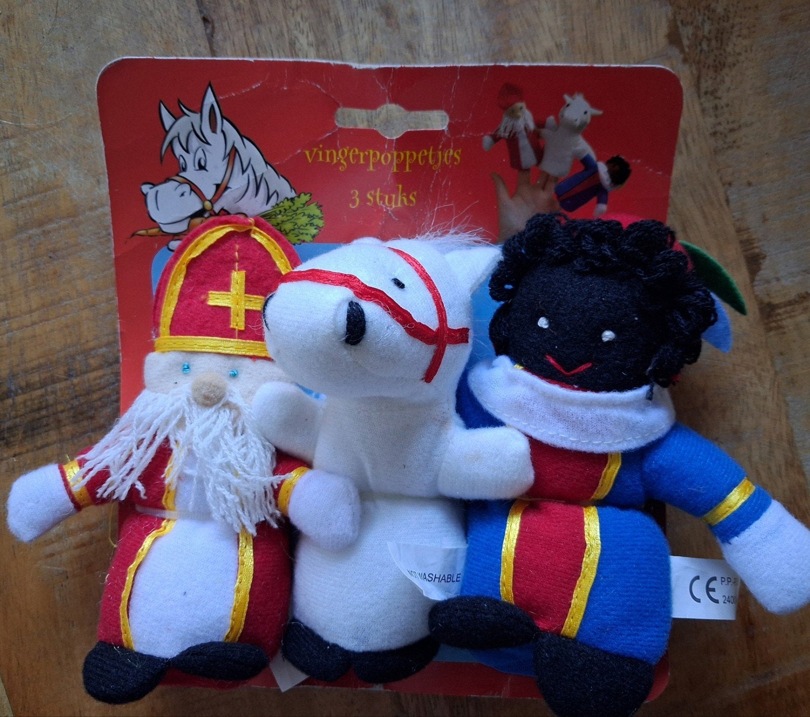 Vintage Sinterklaas Vingerpoppetjes Set - 3 Stuks, Diversen, Ophalen of Verzenden