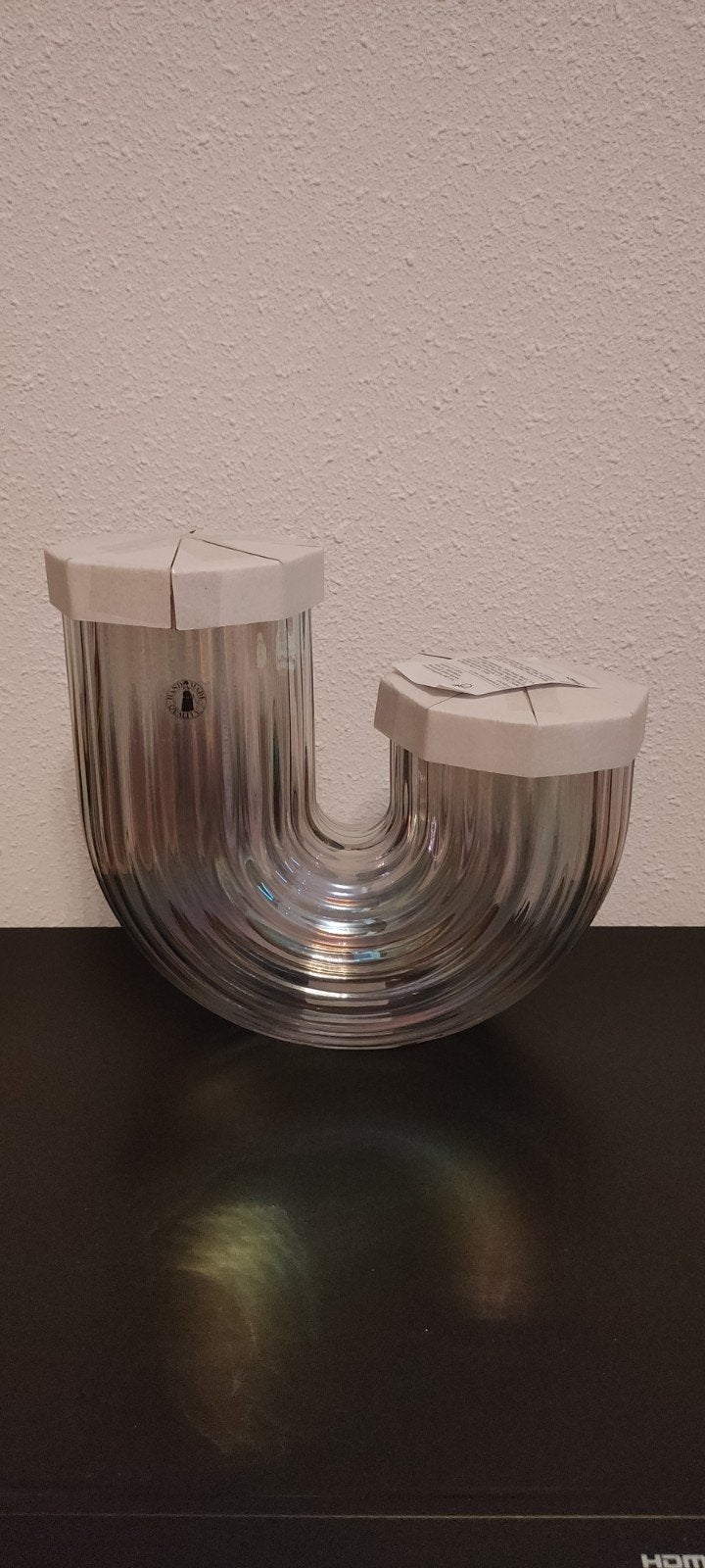IKEA RÄFFELBJÖRK Vaas Parelmoerkleur 20 cm, Huis en Inrichting, Woonaccessoires | Vazen, Ophalen of Verzenden, Meerkleurig, Met patroon/structuur