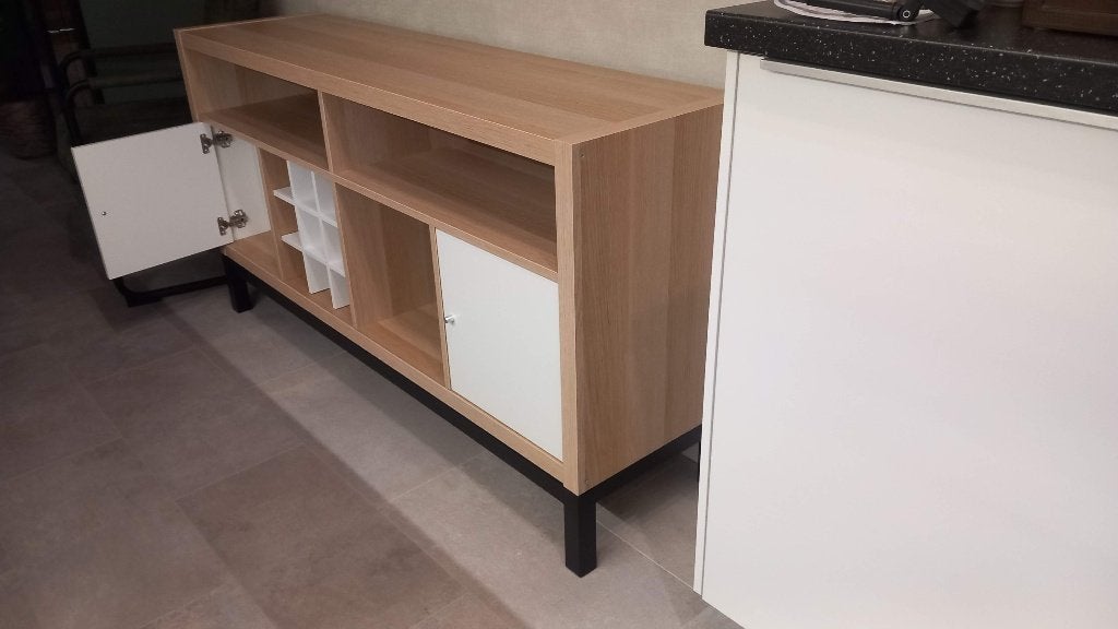Ikea Kallax tv kast, Ophalen, 100 tot 150 cm, Eikenhout, Minder dan 100 cm