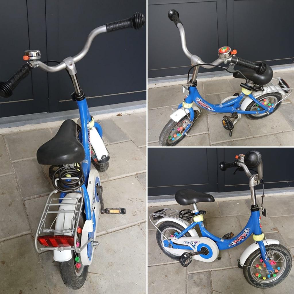 Puky fiets 12 inch blauw, Fietsen en Brommers, Fietsen | Kinderfietsjes, Minder dan 16 inch, Zijwieltjes, Terugtraprem, Ophalen