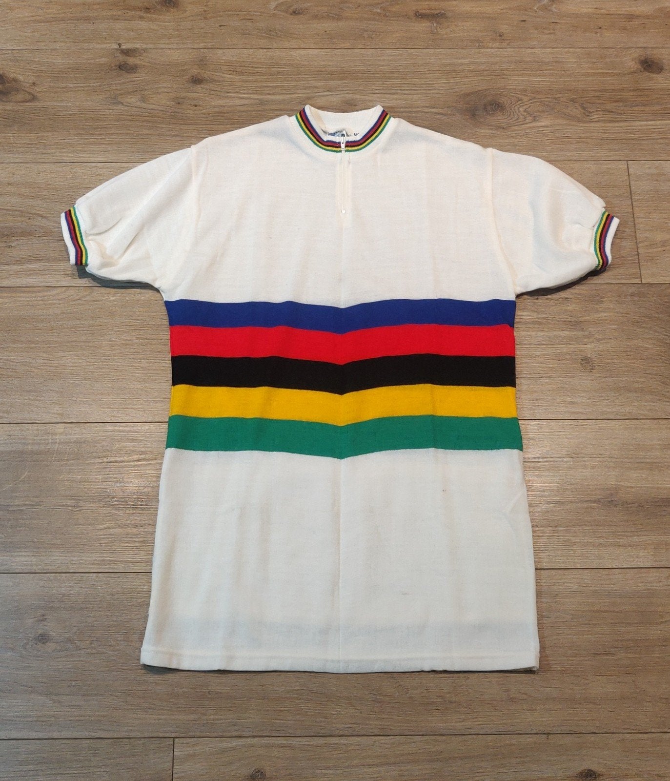 Wielershirt regenboogtrui wol, Sport en Fitness, Ophalen of Verzenden, Zo goed als nieuw, Kleding