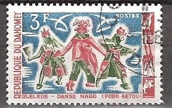 Dahomy 2, dans, Verzenden, Overige landen, Gestempeld