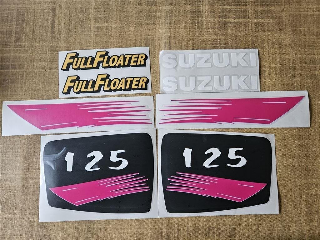 Vintage Suzuki Full Floater 125 stickerset, Motoren, Ophalen of Verzenden, Nieuw
