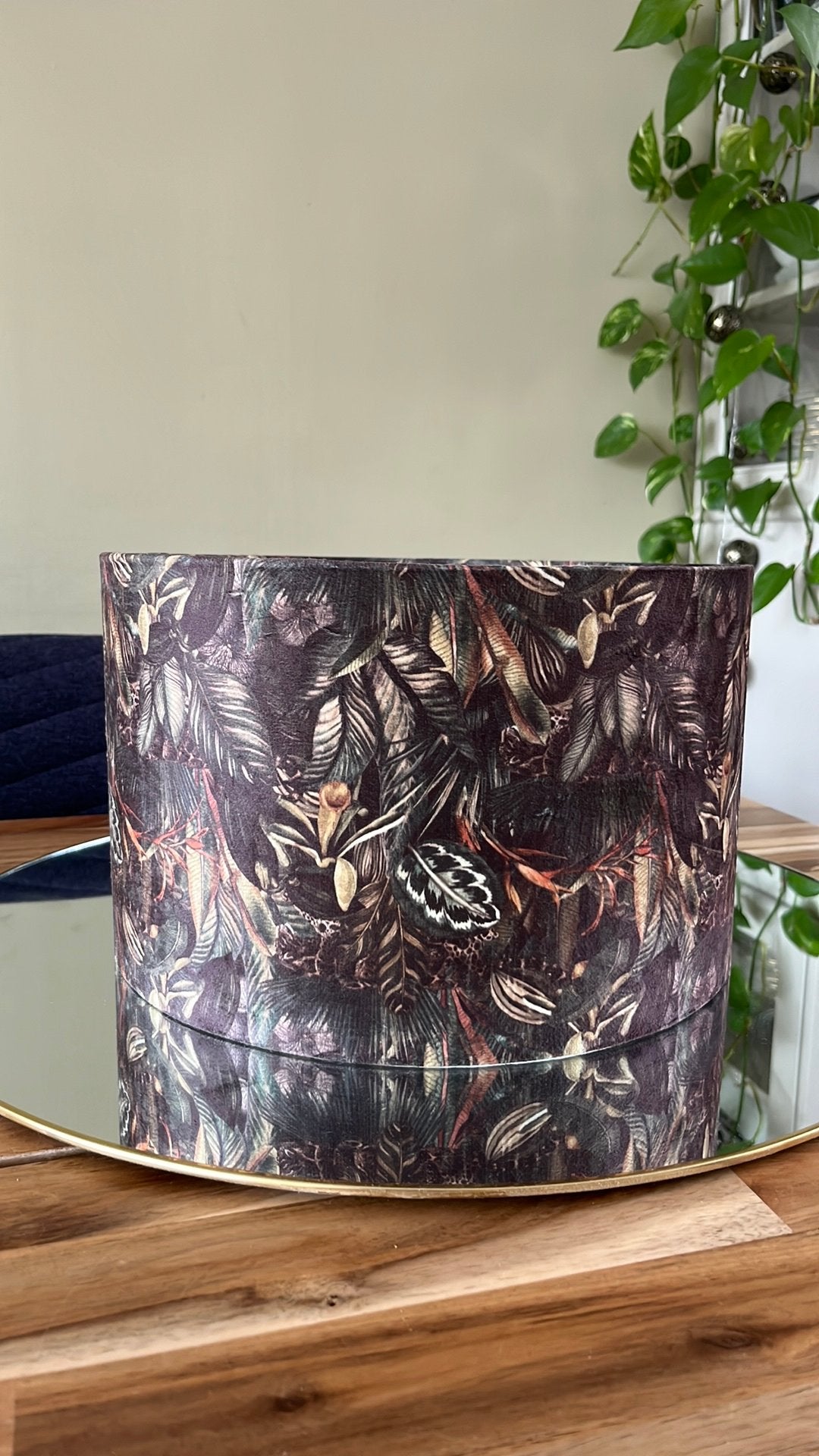 Lampenkap groen Xenos, jungle. 33cm, Ophalen, Zo goed als nieuw, Groen, Rond