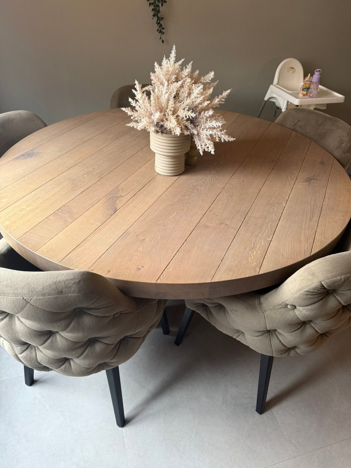 Eethoek/tafel (set met 5 stoelen), Ophalen, 150 tot 200 cm, Zo goed als nieuw, Vijf personen of meer