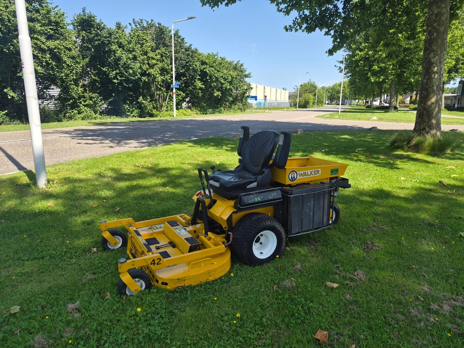 Walker diesel mulch, Tuin en Terras, Zitmaaiers, Gebruikt, 90 tot 120 cm, Elektrische starter, Mulchfunctie, Ophalen